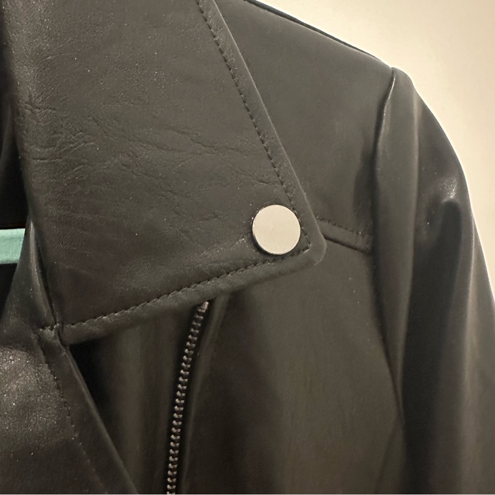 Elodie Black Faux Leather Jacket - Picture 3 of 4